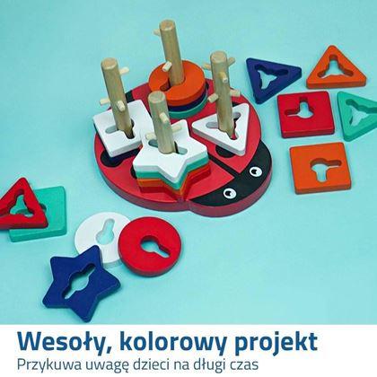 Obrazek z Drewniana układanka biedronka