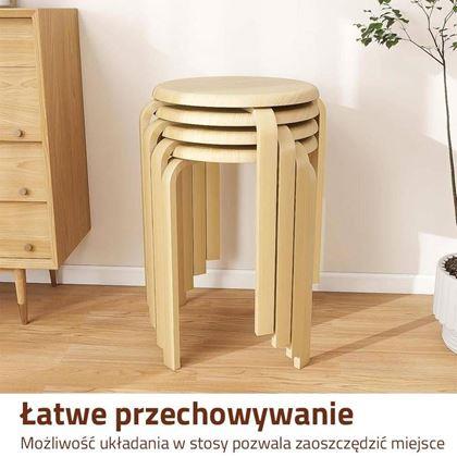 Obrazek z Drewniany stołek do układania w stos