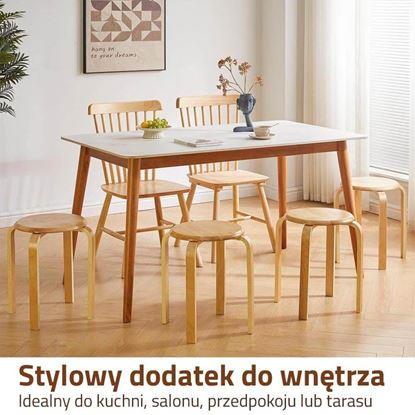Obraz Drewniany stołek do układania w stos
