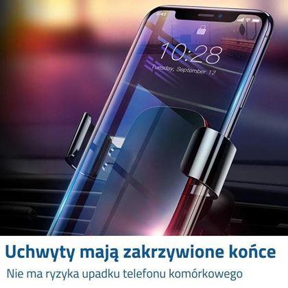 Obrazek z Uchwyt samochodowy na telefon komórkowy do kratki wentylacyjnej