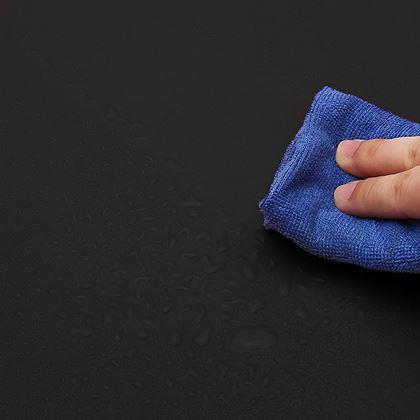 Obrazek z Premiumowa podkładka pod mysz i klawiaturę ze skóry ekologicznej 80x40 cm - czarny