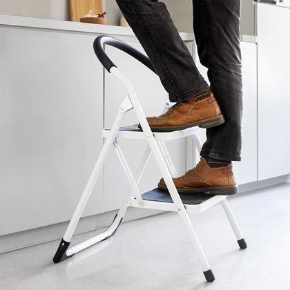 Obrazek z Składane metalowe stopnie 2-stopniowe 83 cm