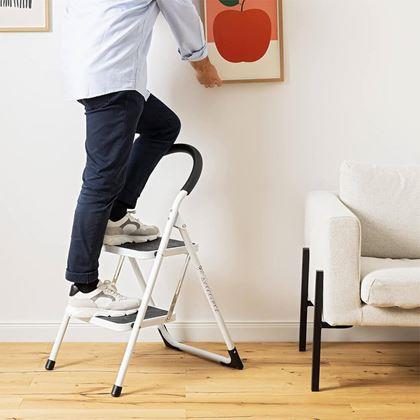 Obrazek z Składane metalowe stopnie 2-stopniowe 83 cm