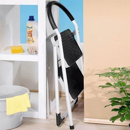 Obrazek z Składane metalowe stopnie 2-stopniowe 83 cm