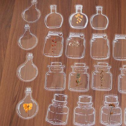 Obrazek z DIY herbarium - naklejki z suszonych kwiatów