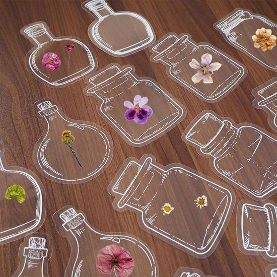 Obrazek z DIY herbarium - naklejki z suszonych kwiatów