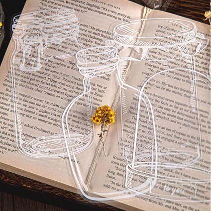 Obrazek z DIY herbarium - naklejki z suszonych kwiatów