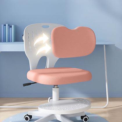 Obrazek z Dziecięce rosnące obrotowe krzesło do biurka - jasnoróżowy