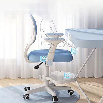 Obrazek z Dziecięce rosnące obrotowe krzesło do biurka - jasnoniebieski