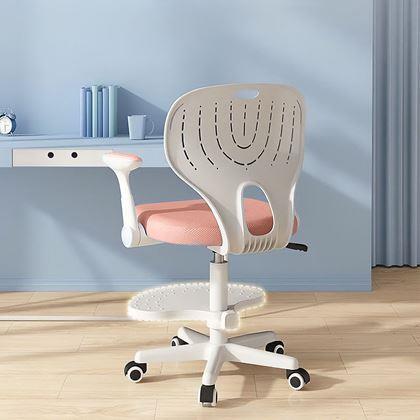 Obrazek z Dziecięce rosnące obrotowe krzesło do biurka - jasnoróżowy