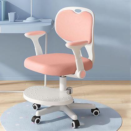 Obrazek z Dziecięce rosnące obrotowe krzesło do biurka - jasnoróżowy