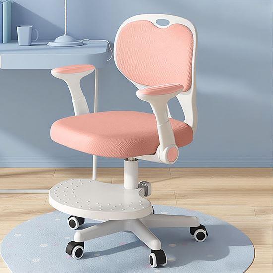 Obrazek z Dziecięce rosnące obrotowe krzesło do biurka - jasnoróżowy