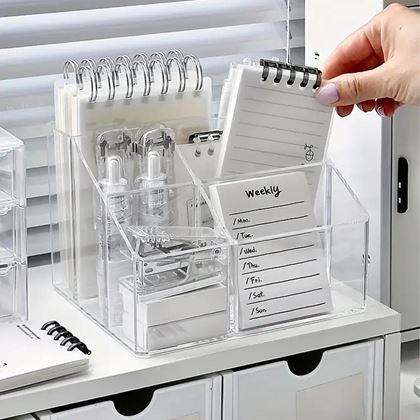 Obrazek z Przezroczysty organizer z 5 przegródkami