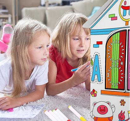 Obrazek z Domek do kolorowania z markerami 60,5 x 48 x 70 cm