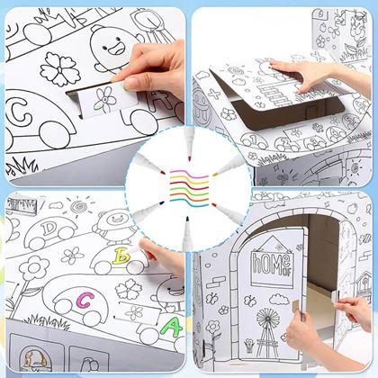 Obrazek z Domek do kolorowania z markerami 60,5 x 48 x 70 cm