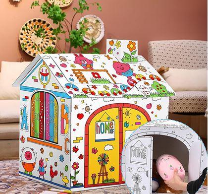 Obrazek z Domek do kolorowania z markerami 60,5 x 48 x 70 cm