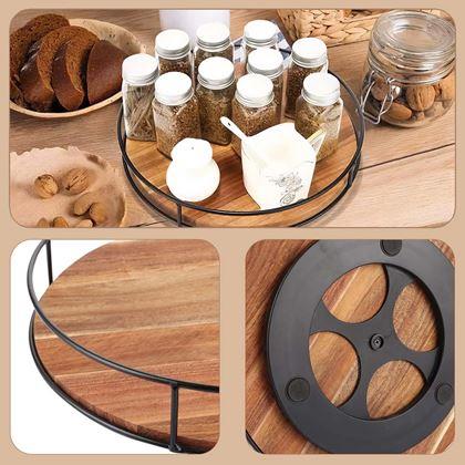 Obrazek z Drewniany obrotowy organizer