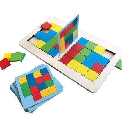 Obrazek z Drewniana gra tangram dla dwóch osób