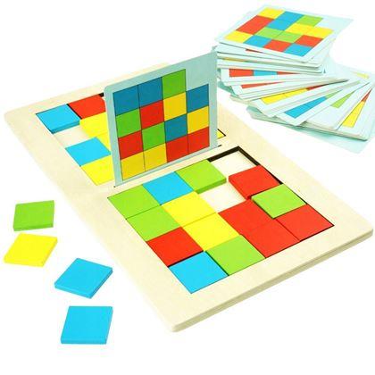 Obrazek z Drewniana gra tangram dla dwóch osób