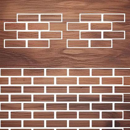 Obrazek z Szablony na ścianę 4 szt. - cegły