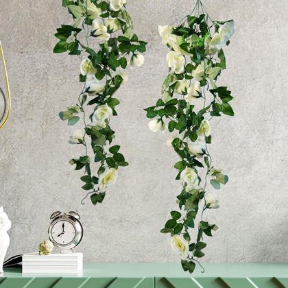 Obrazek z Sztuczna zwisająca roślina 90 cm -  biały