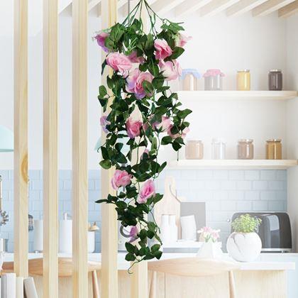 Obrazek z Sztuczna zwisająca roślina 90 cm -  różowy