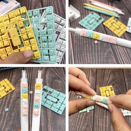 Obrazek z 2 szt. długopisów DIY z własnym napisem
