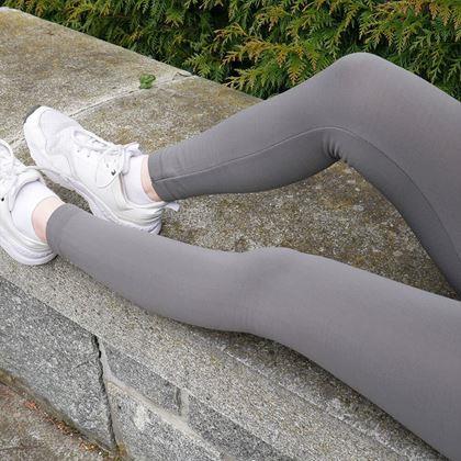 Obrazek z Bezszwowe legginsy z wysoką talią  -  szare