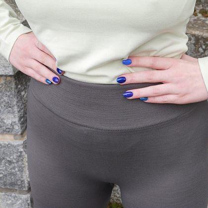 Obrazek z Bezszwowe legginsy z wysoką talią  -  szare