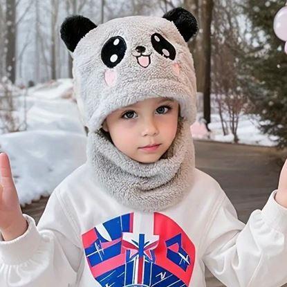 Obraz Czapka z kominem miś z uszami