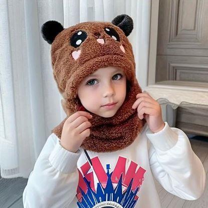 Obraz Czapka z kominem miś z uszami