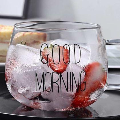 Obrazek z Szklany kubek Good morning