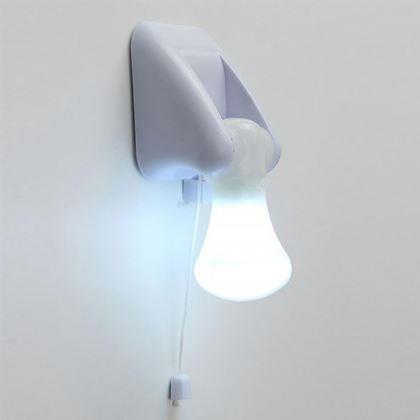Obrazek z Ścienna lampka LED do łóżka z wyłącznikiem na sznurek