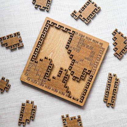 Obraz Drewniane puzzle labirynt