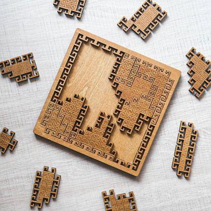 Obrazek z Drewniane puzzle labirynt
