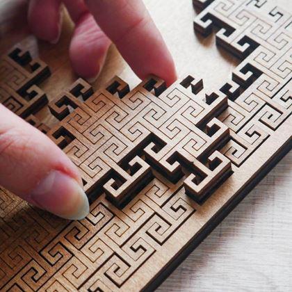 Obrazek z Drewniane puzzle labirynt