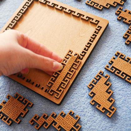 Obrazek z Drewniane puzzle labirynt