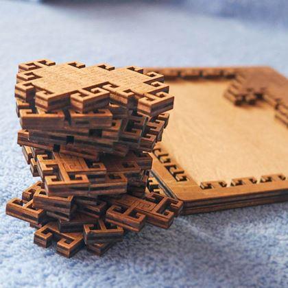 Obrazek z Drewniane puzzle labirynt