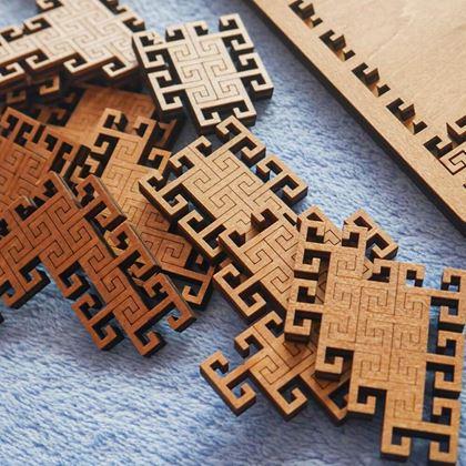 Obrazek z Drewniane puzzle labirynt