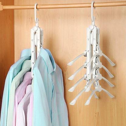 Obraz Wielofunkcyjny oszczędny wieszak do szafy z 8 ramionami