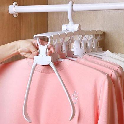 Obrazek z Wielofunkcyjny oszczędny wieszak do szafy z 8 ramionami