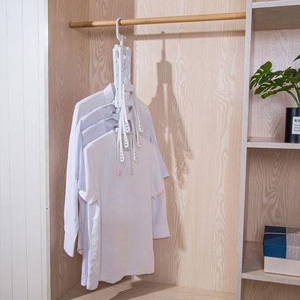 Obrazek z Wielofunkcyjny oszczędny wieszak do szafy z 8 ramionami