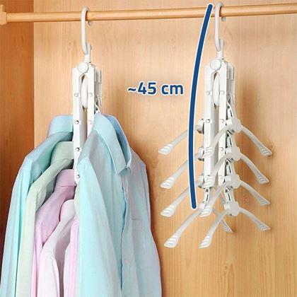 Obrazek z Wielofunkcyjny oszczędny wieszak do szafy z 8 ramionami