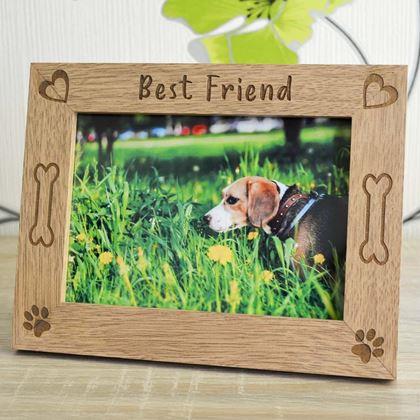 Obrazek z Drewniana ramka na zdjęcia "Best Friend", 10 x 15 cm