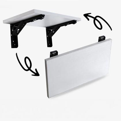 Obrazek z Składane metalowe wsporniki na półki 19 cm