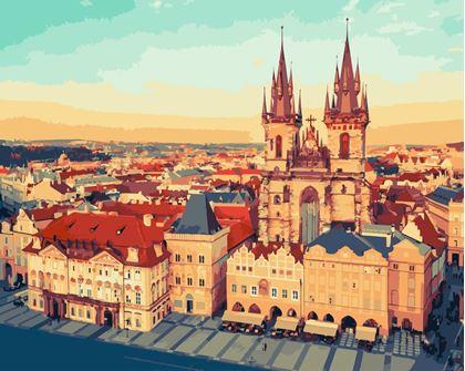 Obrazek z Malowanie po numerach, naciągnięte płótno na ramę - Plac Starego Miasta