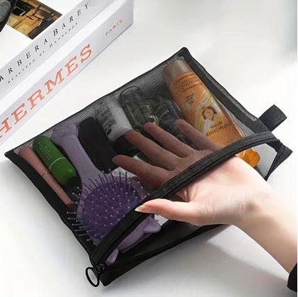 Obrazek z Przezroczysta kosmetyczka z zamkiem błyskawicznym