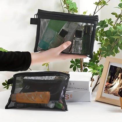 Obrazek z Przezroczysta kosmetyczka z zamkiem błyskawicznym