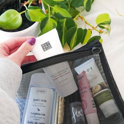 Obrazek z Przezroczysta kosmetyczka z zamkiem błyskawicznym