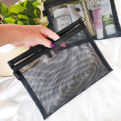 Obrazek z Przezroczysta kosmetyczka z zamkiem błyskawicznym